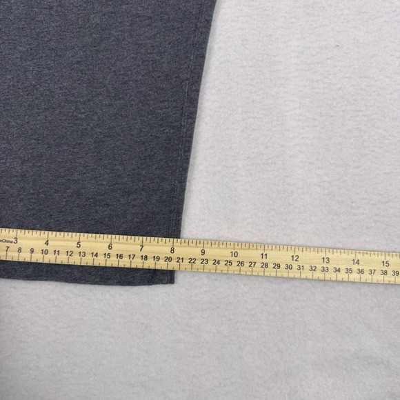 Nike Mens XXL Dark Grey Heather Open Bottom Fleece Sweatpants Pockets - Picture 7 of 8